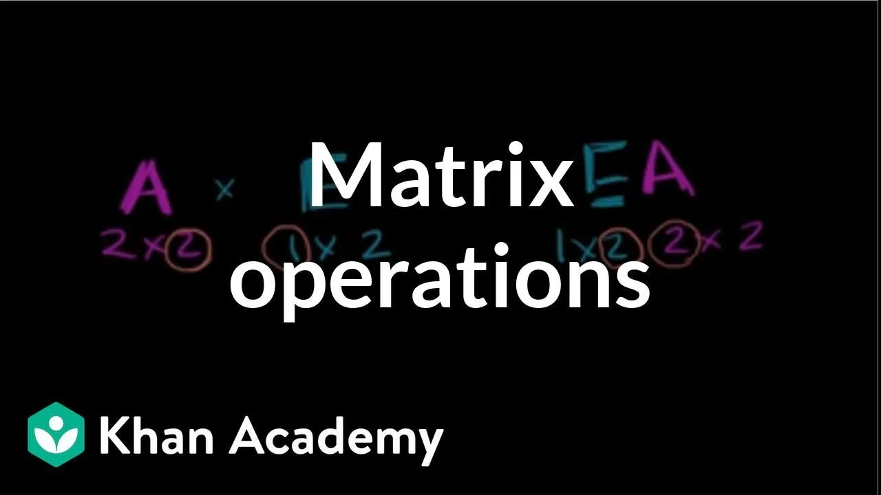 Defined and undefined matrix operations | Matrices | Precalculus - ClassX
