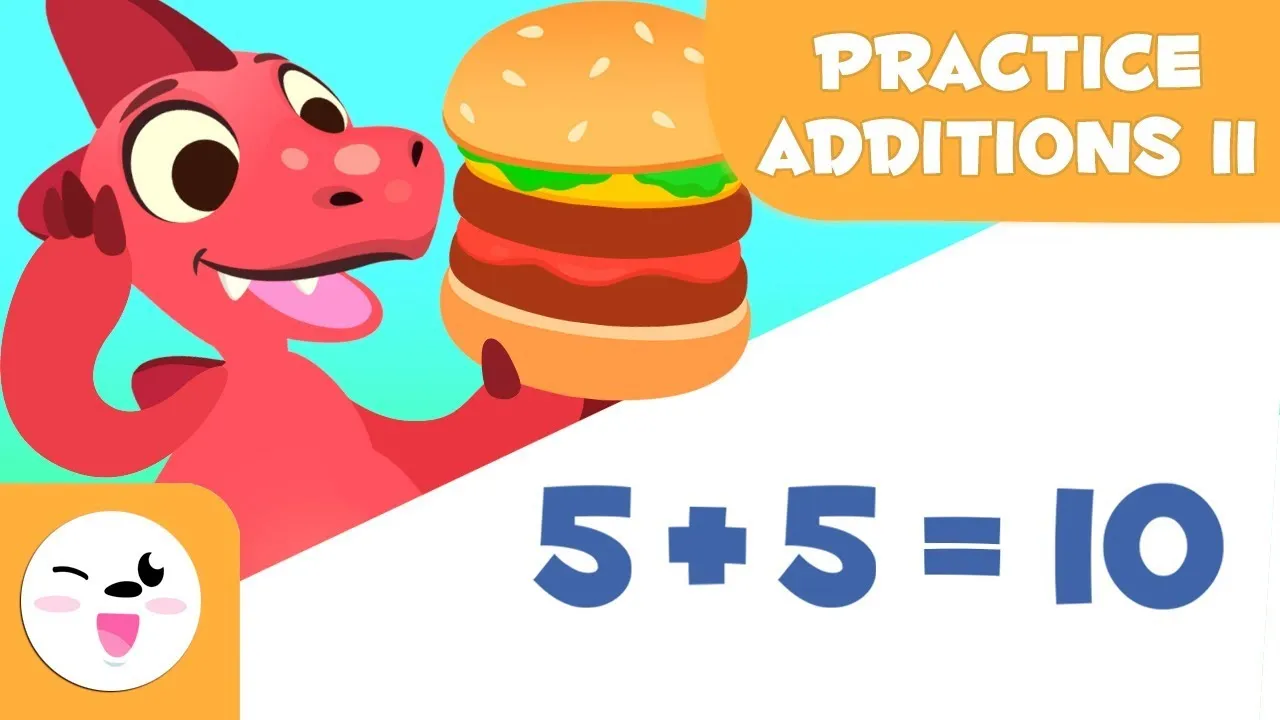Addition Exercises For Kids Learn To Add With Dino With Burgers