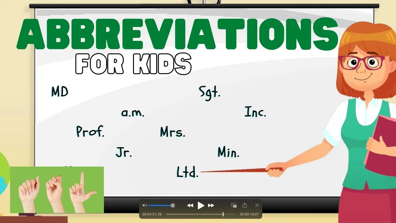 ASL Abbreviations for Kids - ClassX