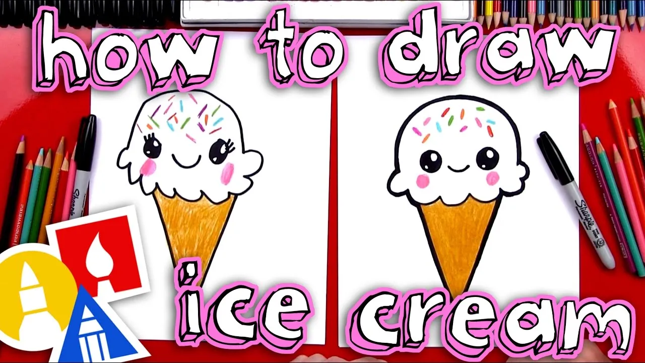 How To Draw A Cute Ice Cream Cone - ClassX