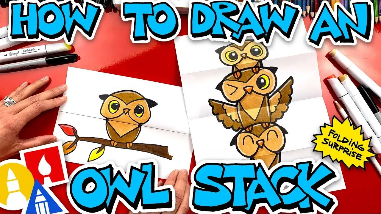 How To Draw An Owl Stack Folding Surprise (with Mrs. Hubs) - ClassX