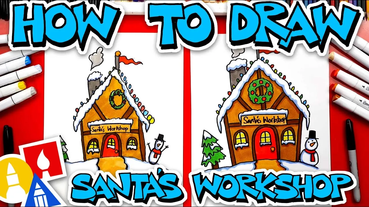 How To Draw Santa S Workshop Classx