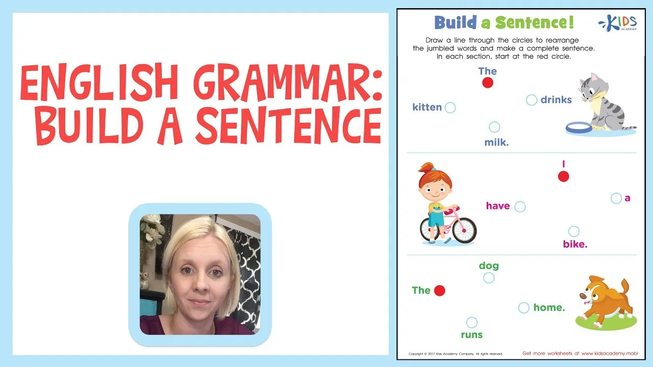 Sentence Building | English Grammar for 1st Grade - ClassX