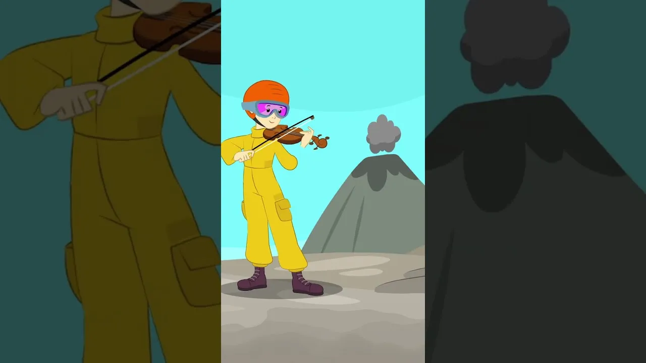 She Volcano She Plays Violin on a Volcano: Vibrant Letter V! ???????? #alphabet # ...