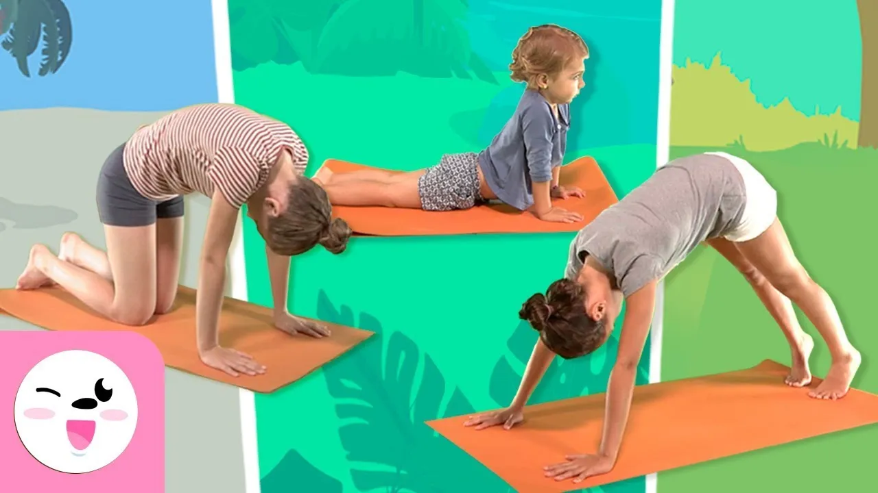 Yoga for kids - Yoga animal poses - Yoga practice tutorial - Yoga class ...